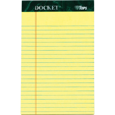 TOPS Jr. Legal Rule Docket Writing Pads, 5" x 8", 12 / Pack, TOP63350
