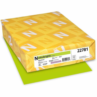 Astrobrights Color Card Stock - Terra Green, 8.5" x 11", 65 lb, Heavyweight, 1 / Pack, WAU22781