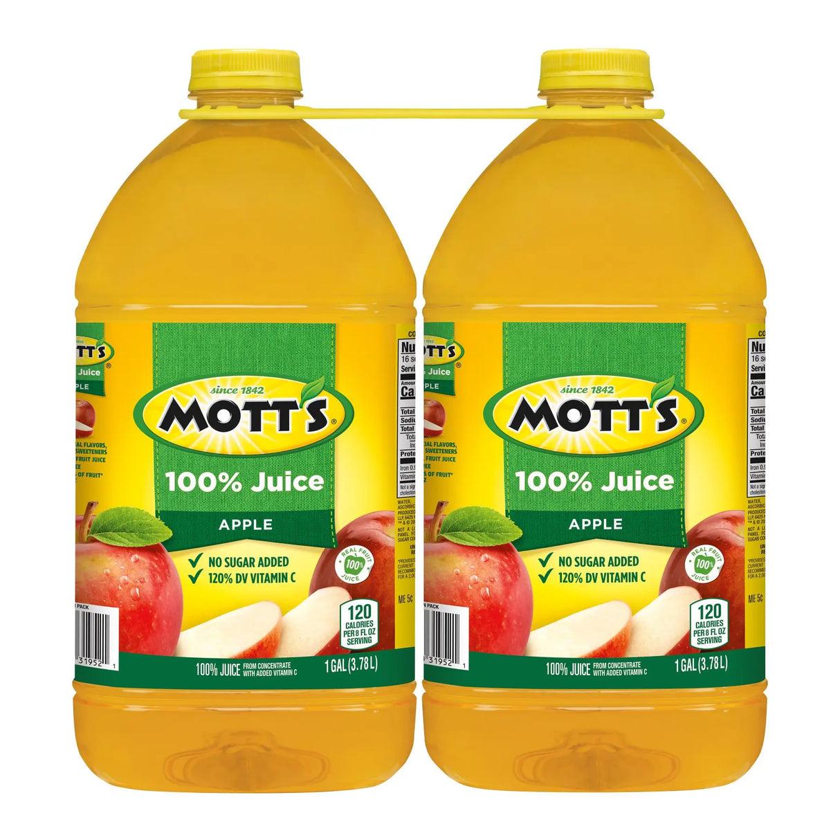 Mott's 100% Apple Juice (2-Pack, 1 gal Each) | Pure Juice with No Sugar Added Mott's
