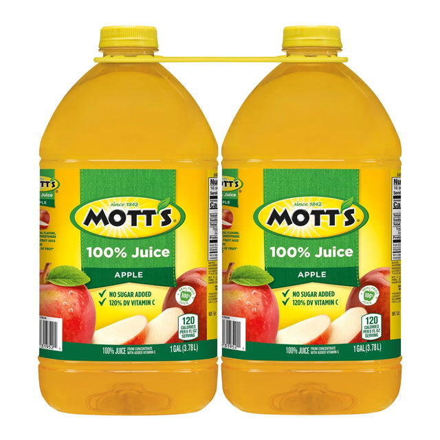 Mott's 100% Apple Juice (2-Pack, 1 gal Each) | Pure Juice with No Sugar Added Mott's