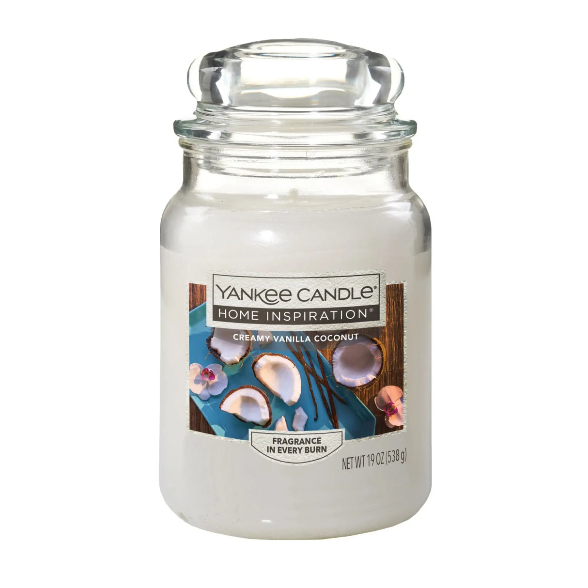 Yankee Candle Vanilla Coconut Jar (19 oz) | Creamy Tropical Home Fragrance Yankee Candle