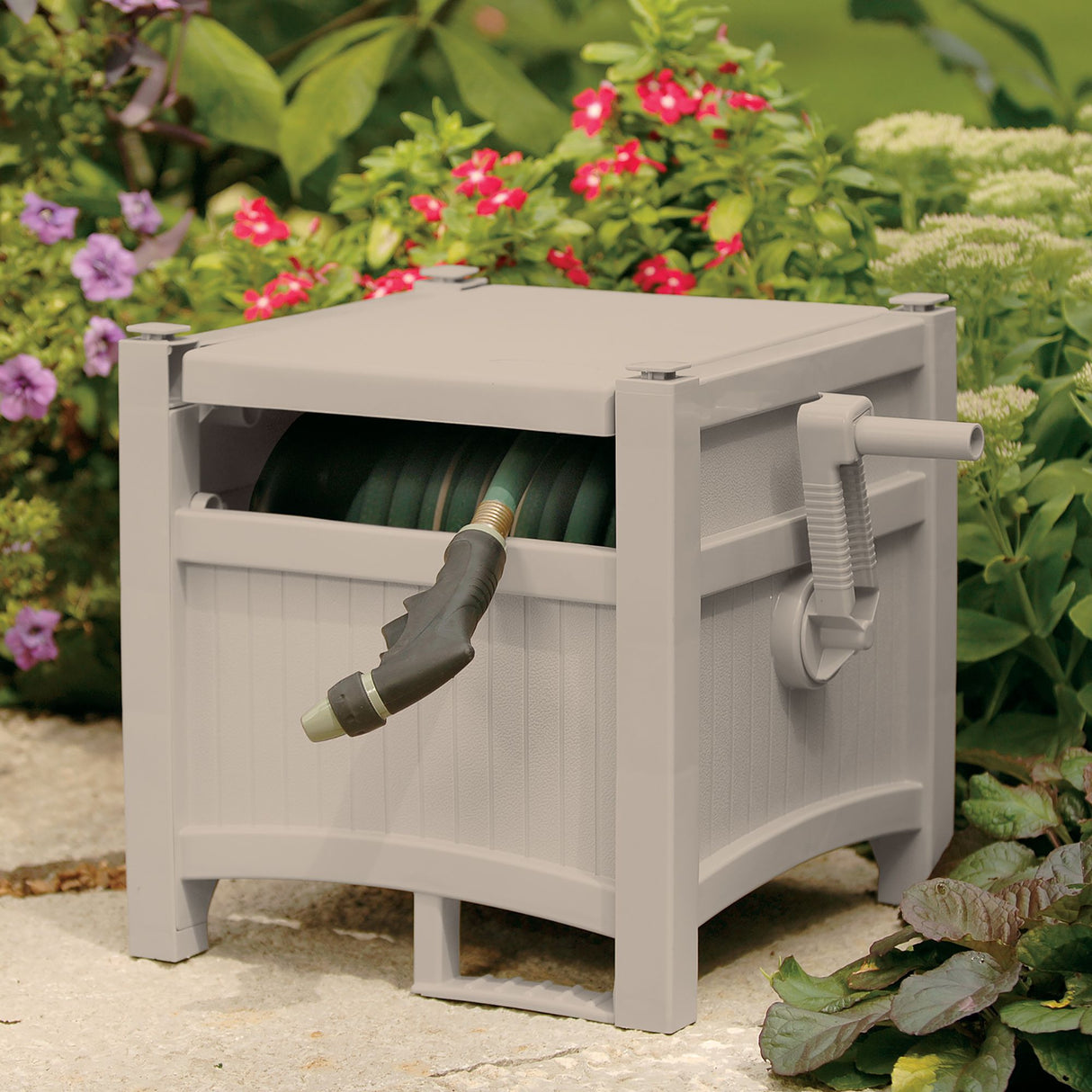 Suncast 100-foot Hideaway Hose Reel in Taupe