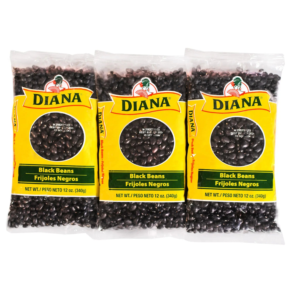 Diana Dry Black Beans (6-Pack, 12 oz Each) | Hearty Pantry Staple Diana