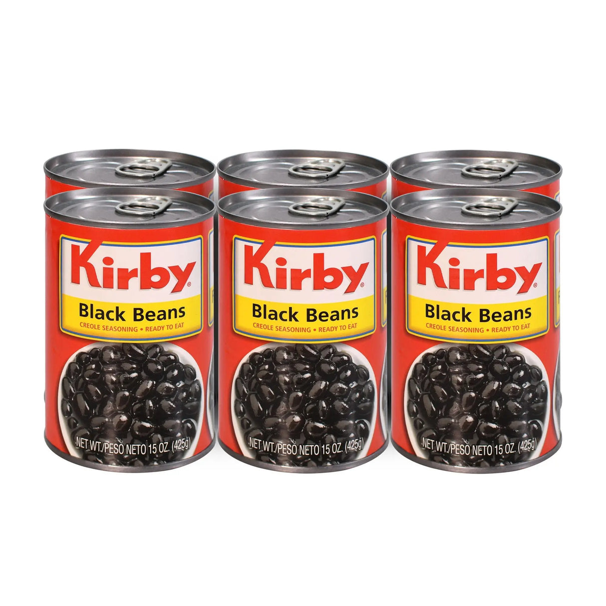 Kirby Black Beans (6-Pack, 15 oz Each) | Quality Beans for Mexican & Latin Recipes Kirby