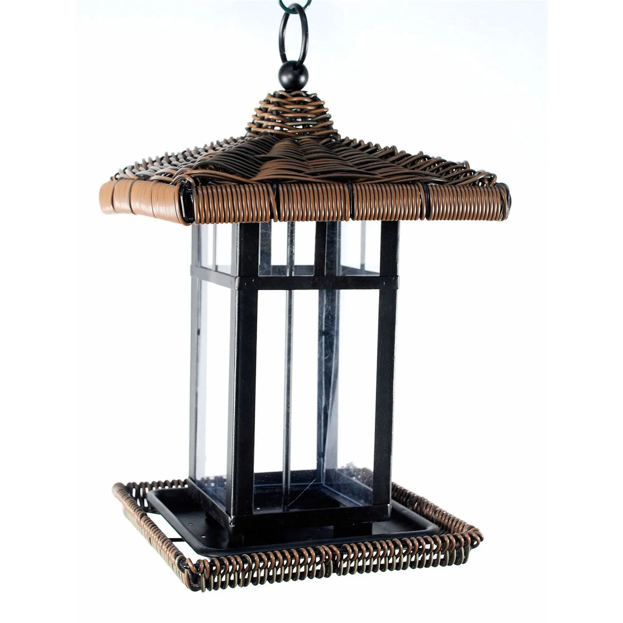 National Audubon Wicker Lantern Bird Feeder | Rustic Wildlife Decoration National Audubon