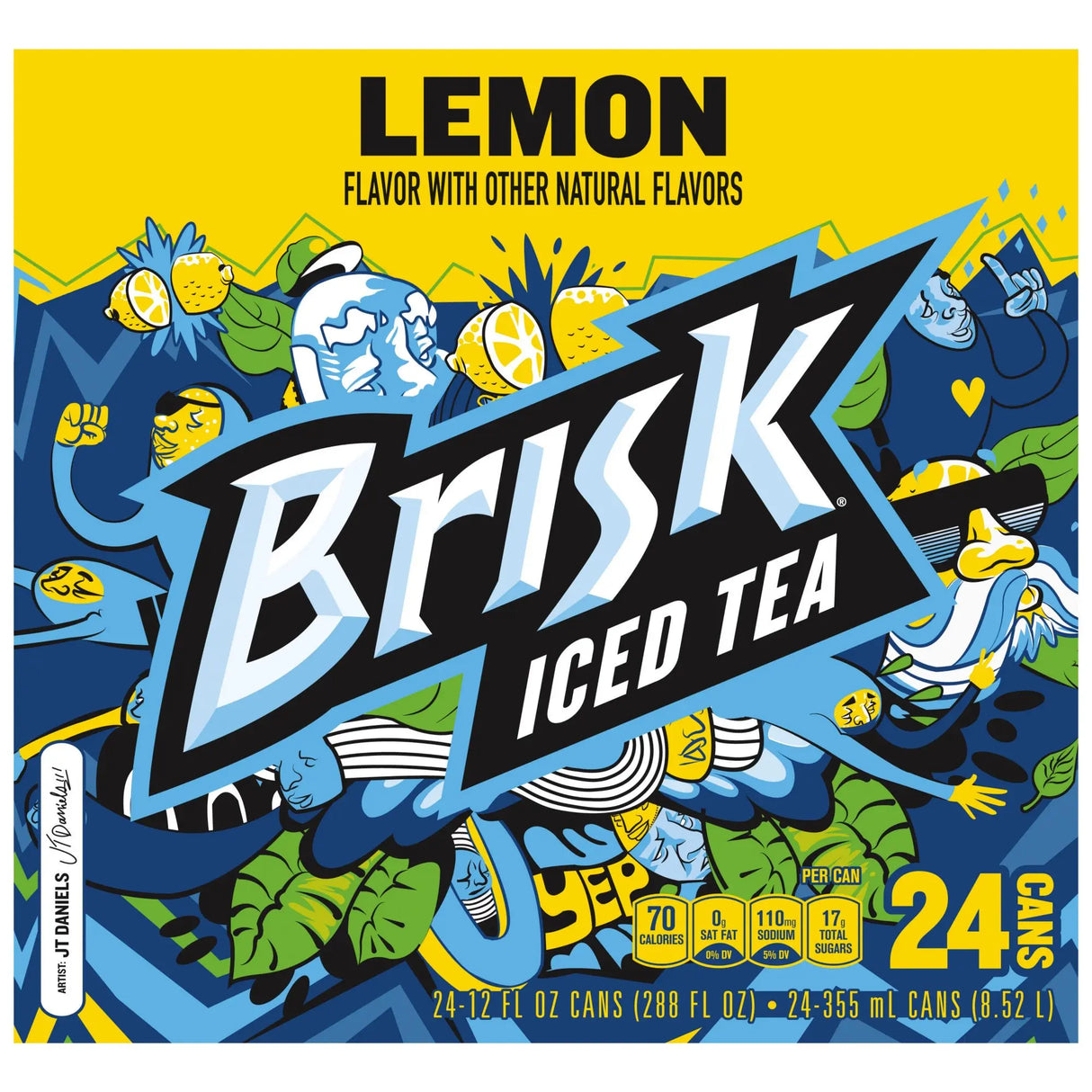 Lipton Brisk Iced Tea (24-Pack, 12 oz Each) | Bold Flavor Ready to Serve Lipton