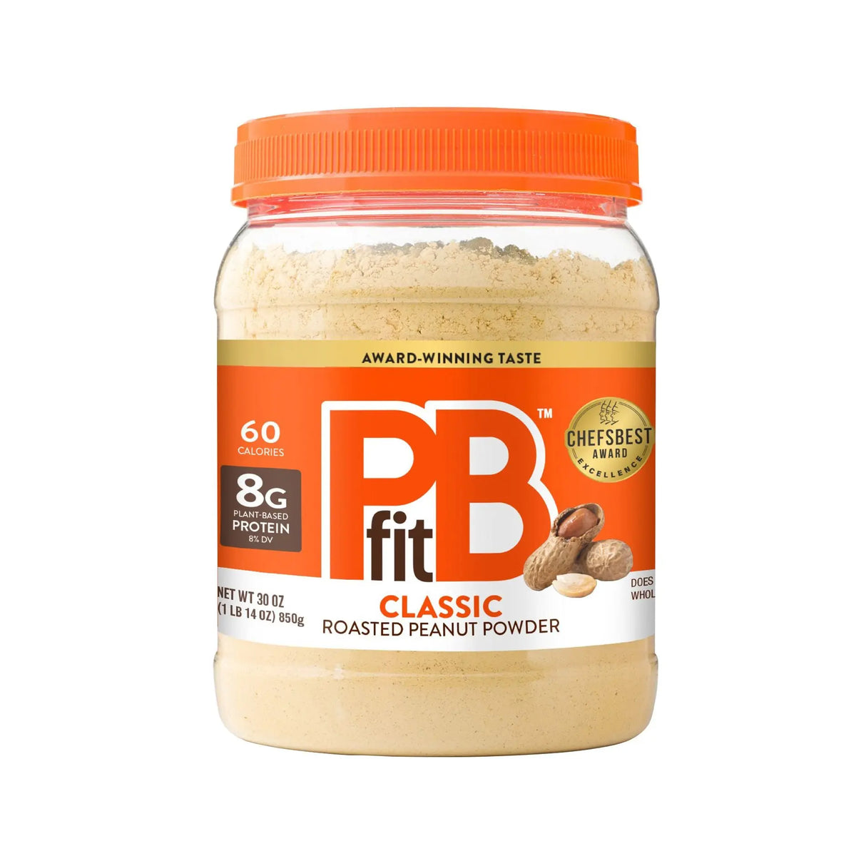 PBfit Roasted Peanut Powder (30 oz) | 8g Protein Per Serving, Low-Fat Peanut Butter Alternative PBfit