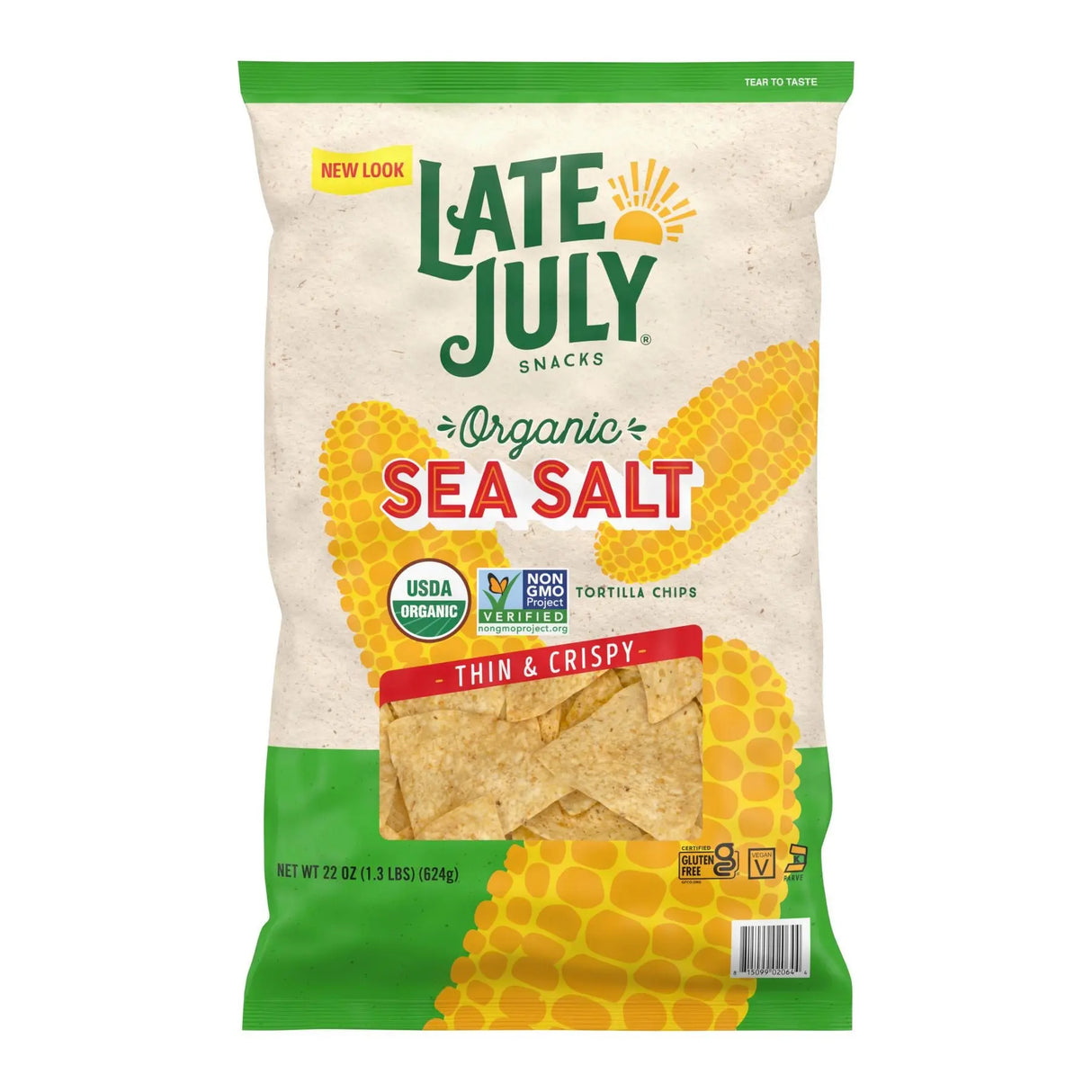 Late July Organic Sea Salt Chips (22 oz) | Thin & Crispy, Non-GMO Snack Late July