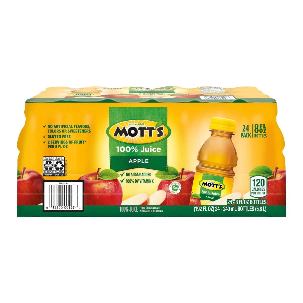 Mott's Original Apple Juice (24-Pack, 8 oz Each) | 100% Natural Pressed Juice Mott's