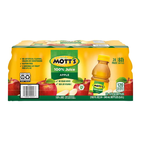 Mott's Original Apple Juice (24-Pack, 8 oz Each) | 100% Natural Pressed Juice Mott's