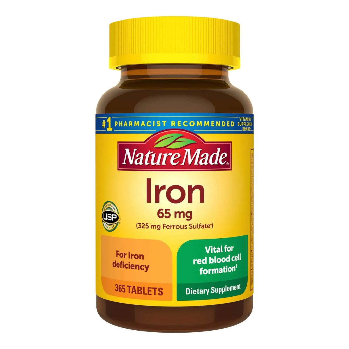 Nature Made Iron 65mg Tablets (365 Count) | Daily Support for Red Blood Cell Formation Nature Made