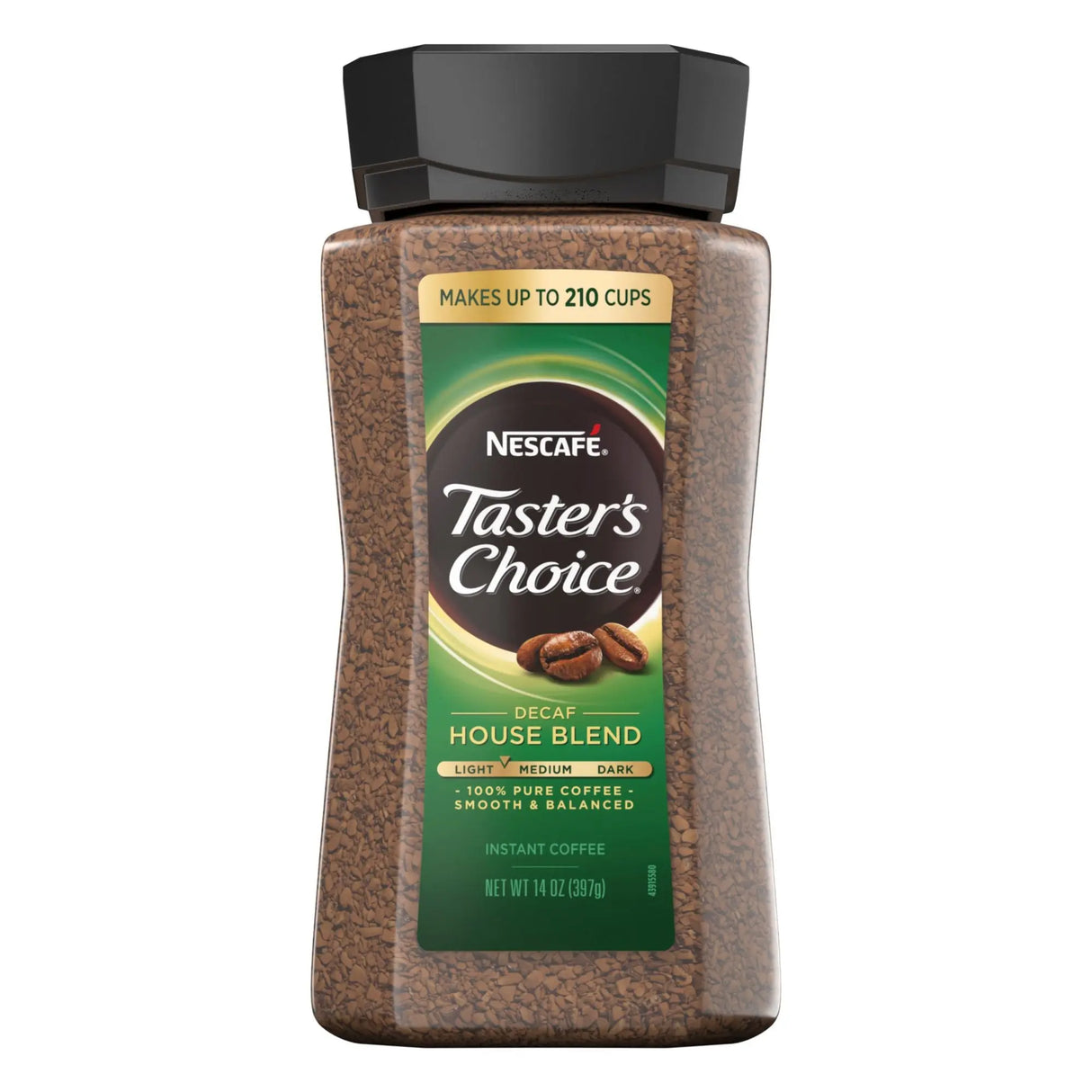 Nescafe Taster's Choice Decaf Instant Coffee (14 oz) | Smooth Decaffeinated Flavor Nescafe