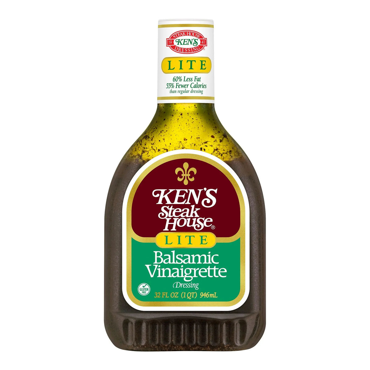 Ken's Balsamic Vinaigrette Dressing (32 fl oz) | Rich & Tangy Flavor for Gourmet Salads Ken's Steak House