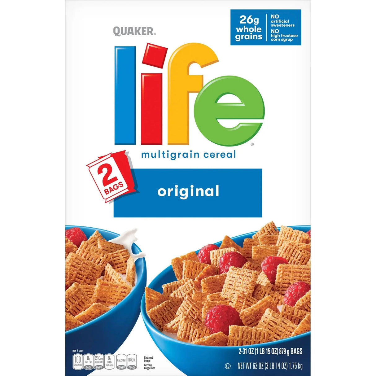 Quaker Life Cereal (2-Pack, 31 oz Each) | Sweet Oat Crunch Breakfast Quaker