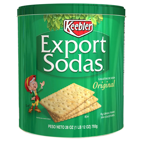 Keebler Export Sodas Original Crackers (28 oz) | Light, Flaky Texture for Snacking or Dipping Keebler