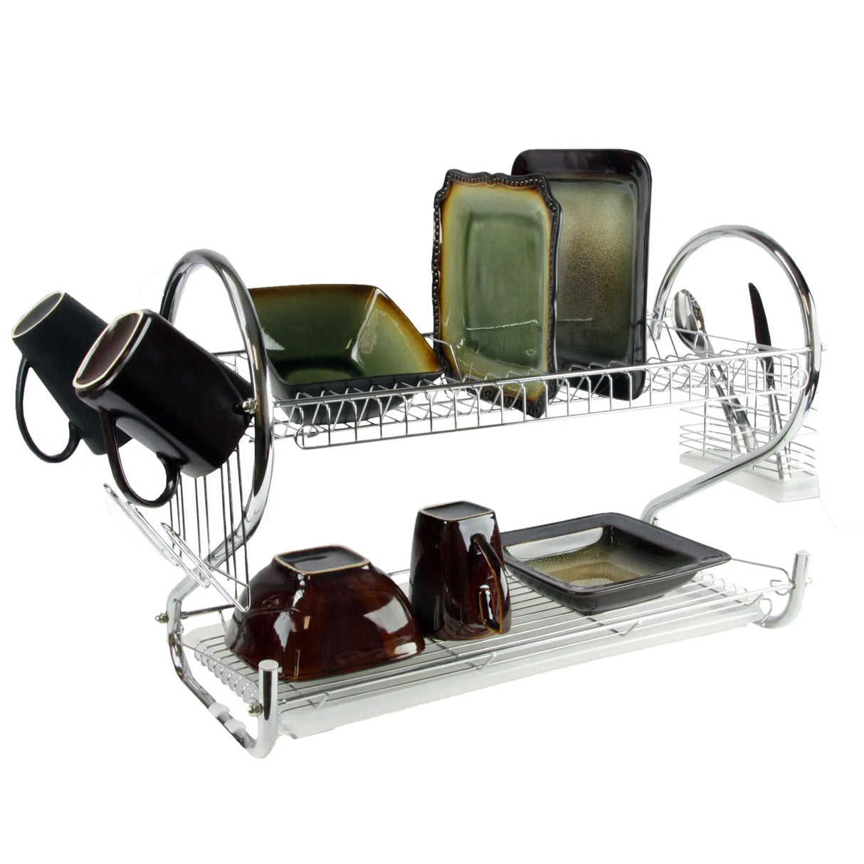 MegaChef 2-Shelf Dish Rack (16") | Space-Saving Kitchen Organization MegaChef