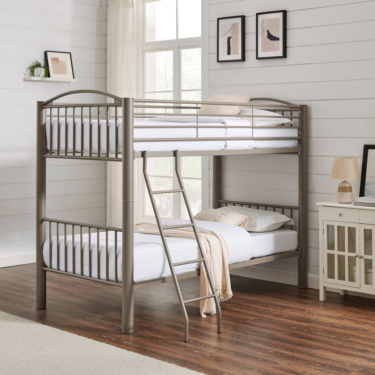 Adler Twin over Twin Bunk Bed in Pewter