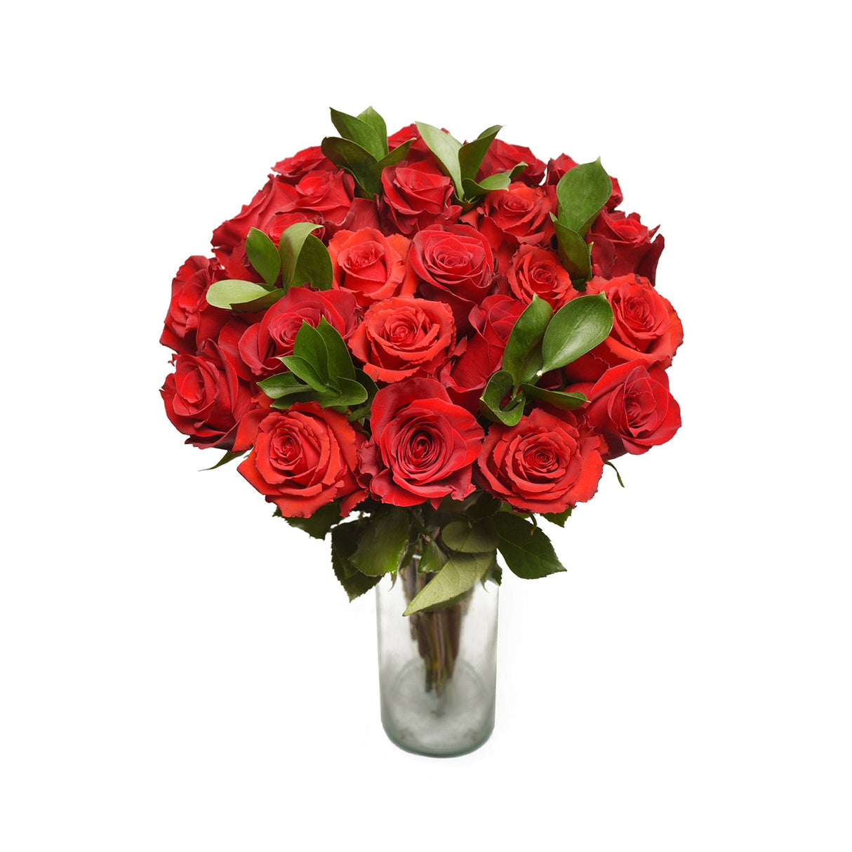 Red rose bouquet 24 stems faux