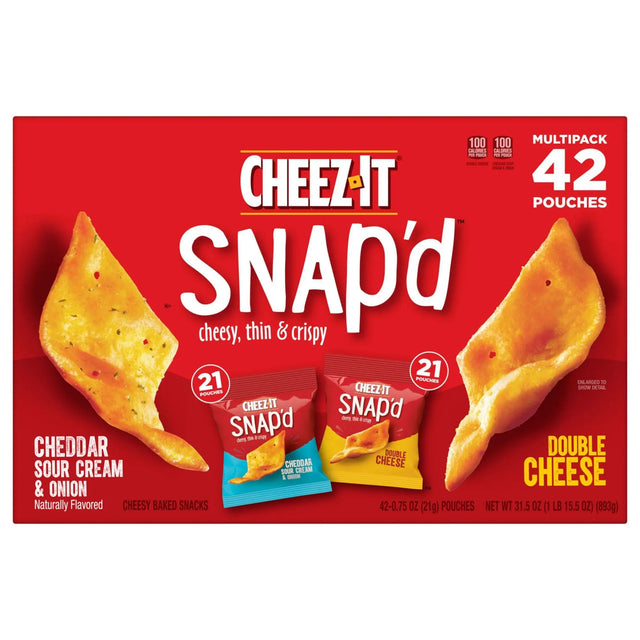 Cheez-It Snap'd Snack Packs (42-Pack) | Flavor-Packed Crunch & Convenience Cheez-It
