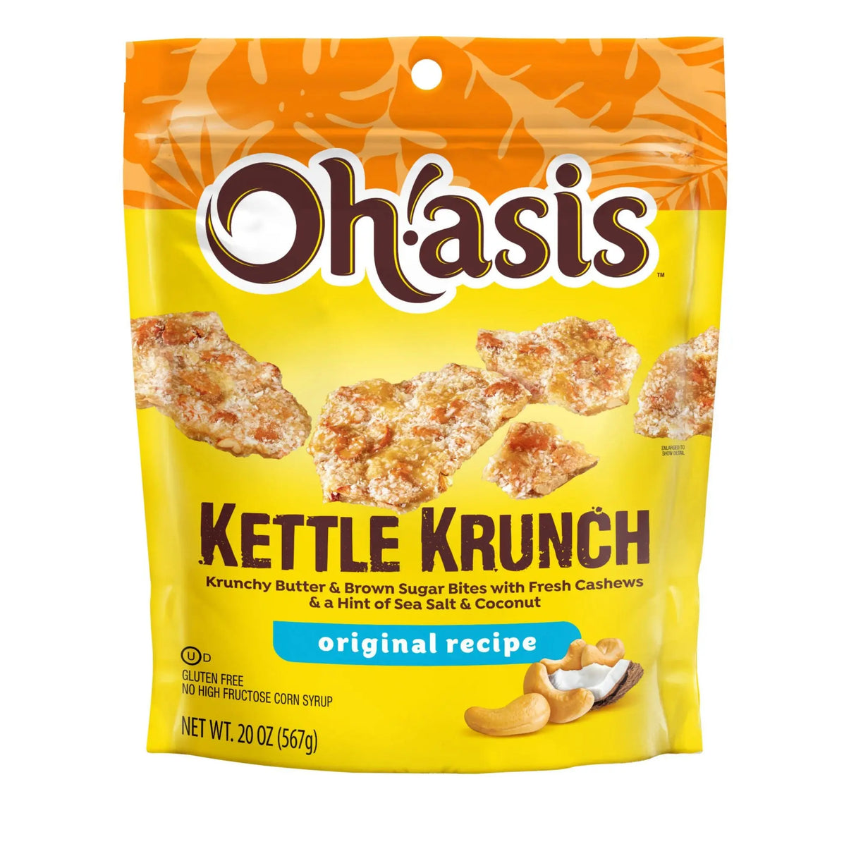 Oh!asis Kettle Krunch Chips (20 oz) | Original Crunchy Potato Snack Ohasis