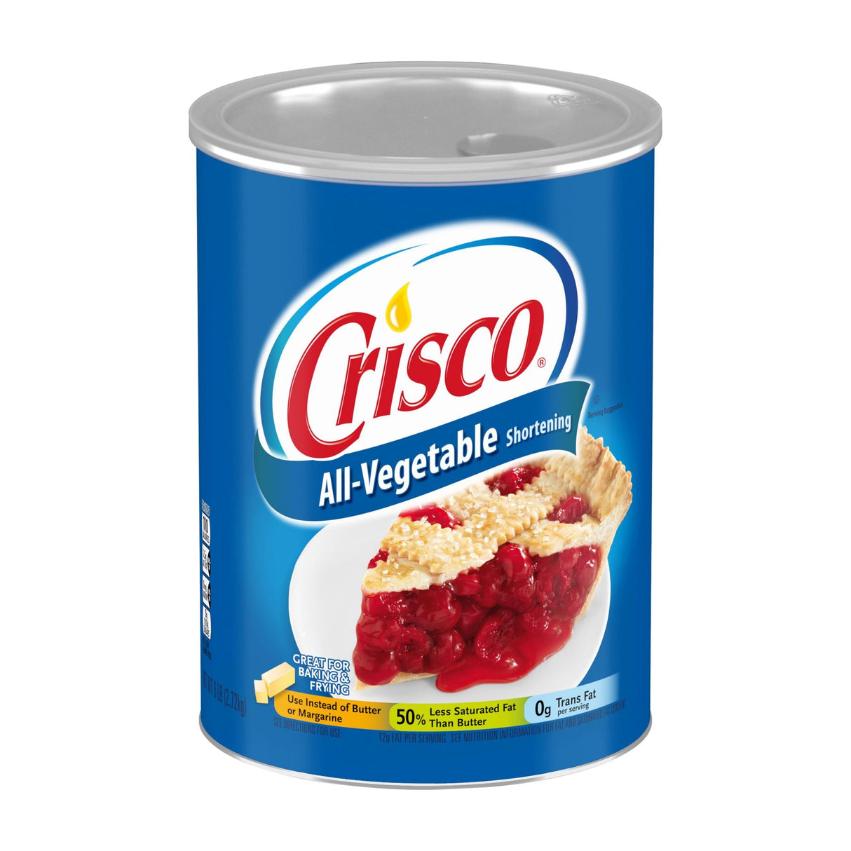 Crisco All-Vegetable Shortening (6 lbs) | Ideal for Baking & Frying with Rich Flavor Crisco