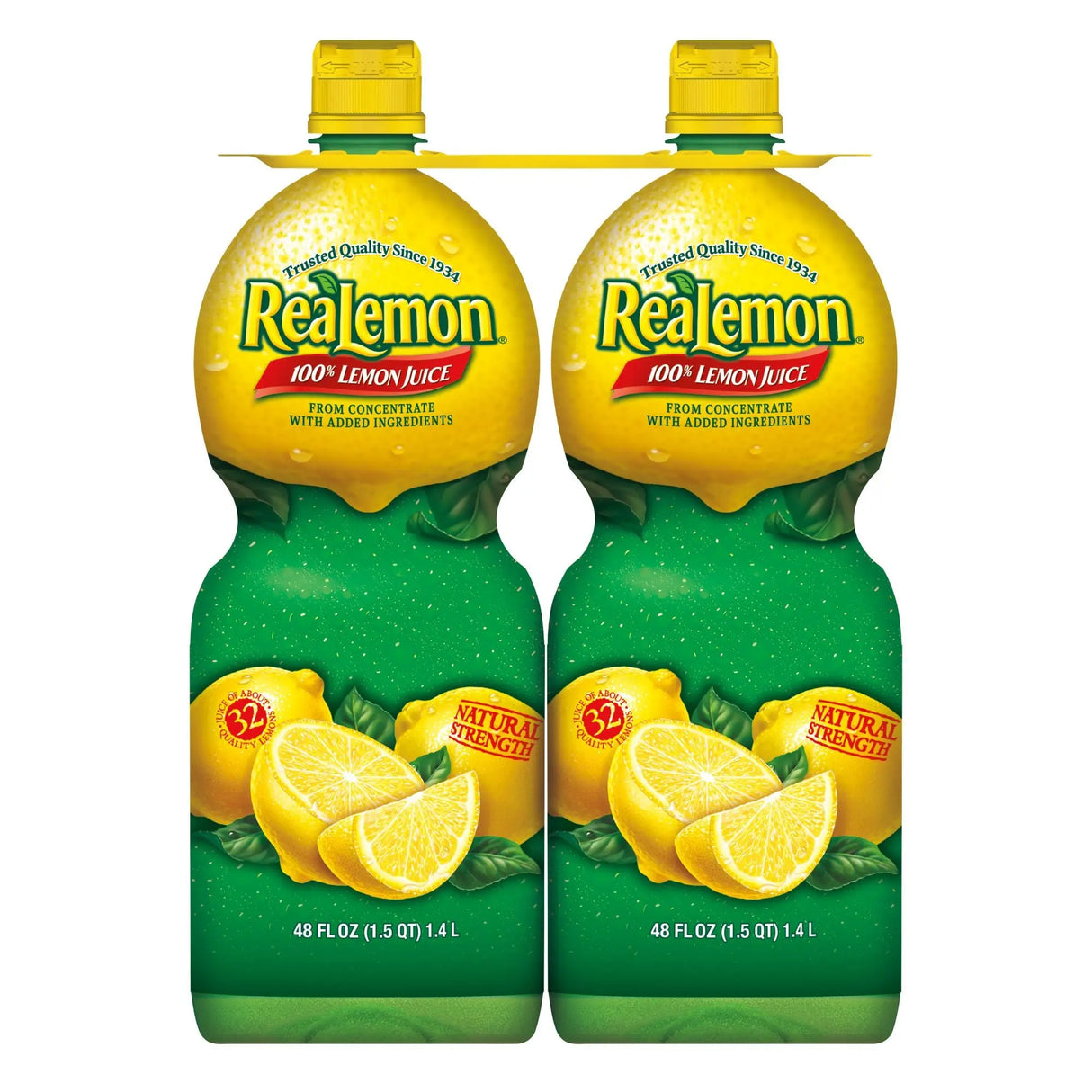 ReaLemon Juice (2-Pack, 48 fl oz Each) | Convenient, Pure Lemon Flavor for Cooking & Drinks ReaLemon