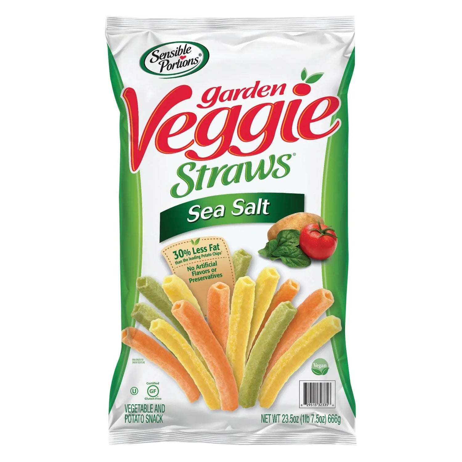 Garden Veggie Straws Sea Salt (23.5 oz) | Crunchy, Light Vegetable Snack Sensible Portions