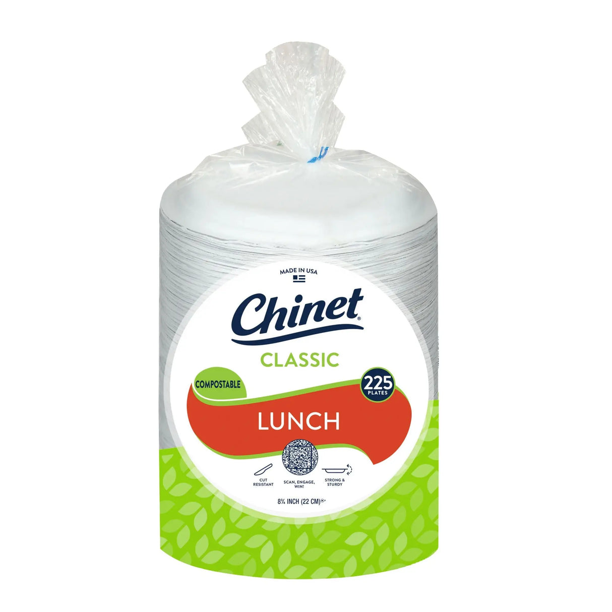 Chinet Lunch Plates (8.75", 225 ct.) | Durable Disposable Dinnerware Chinet