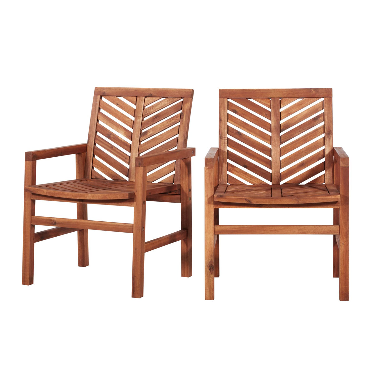 W. Trends acacia wood patio chair