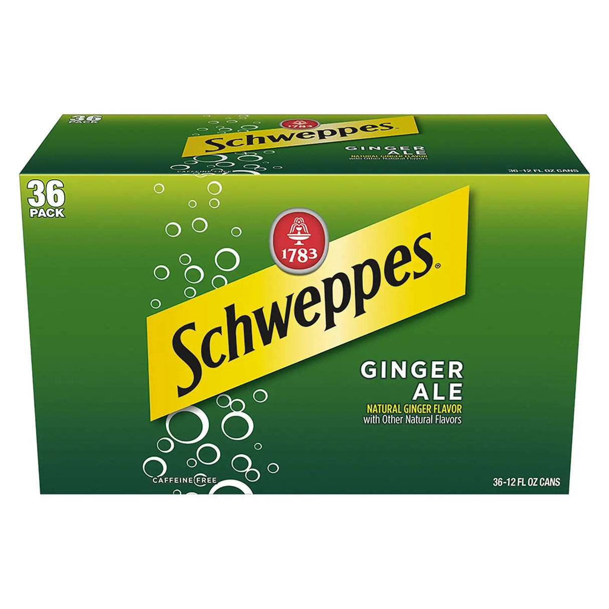 Schweppes Ginger Ale Cans (36-Pack, 12 oz Each) | Crisp, Refreshing Sparkling Beverage Schweppes