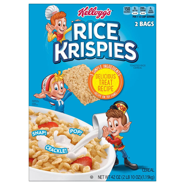 Kellogg's Rice Krispies Cereal (2-Pack) | Snap, Crackle & Pop Breakfast Kellogg's