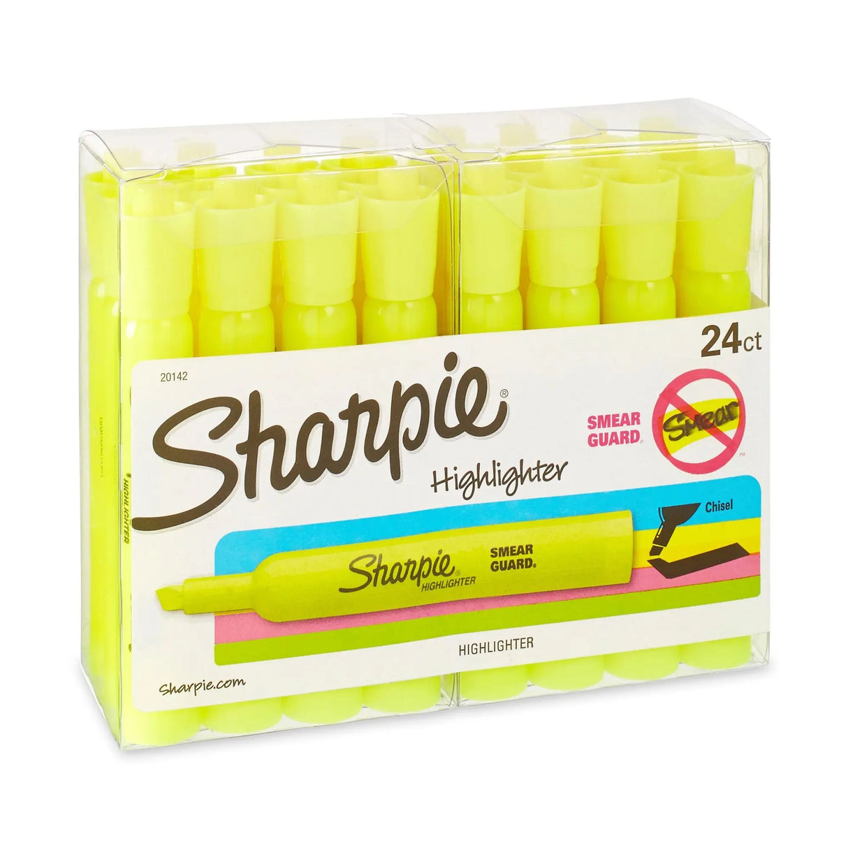 Sharpie Accent Tank Highlighters (24-Pack) | Bold, Fade-Resistant Colors for Clear Notes Sharpie
