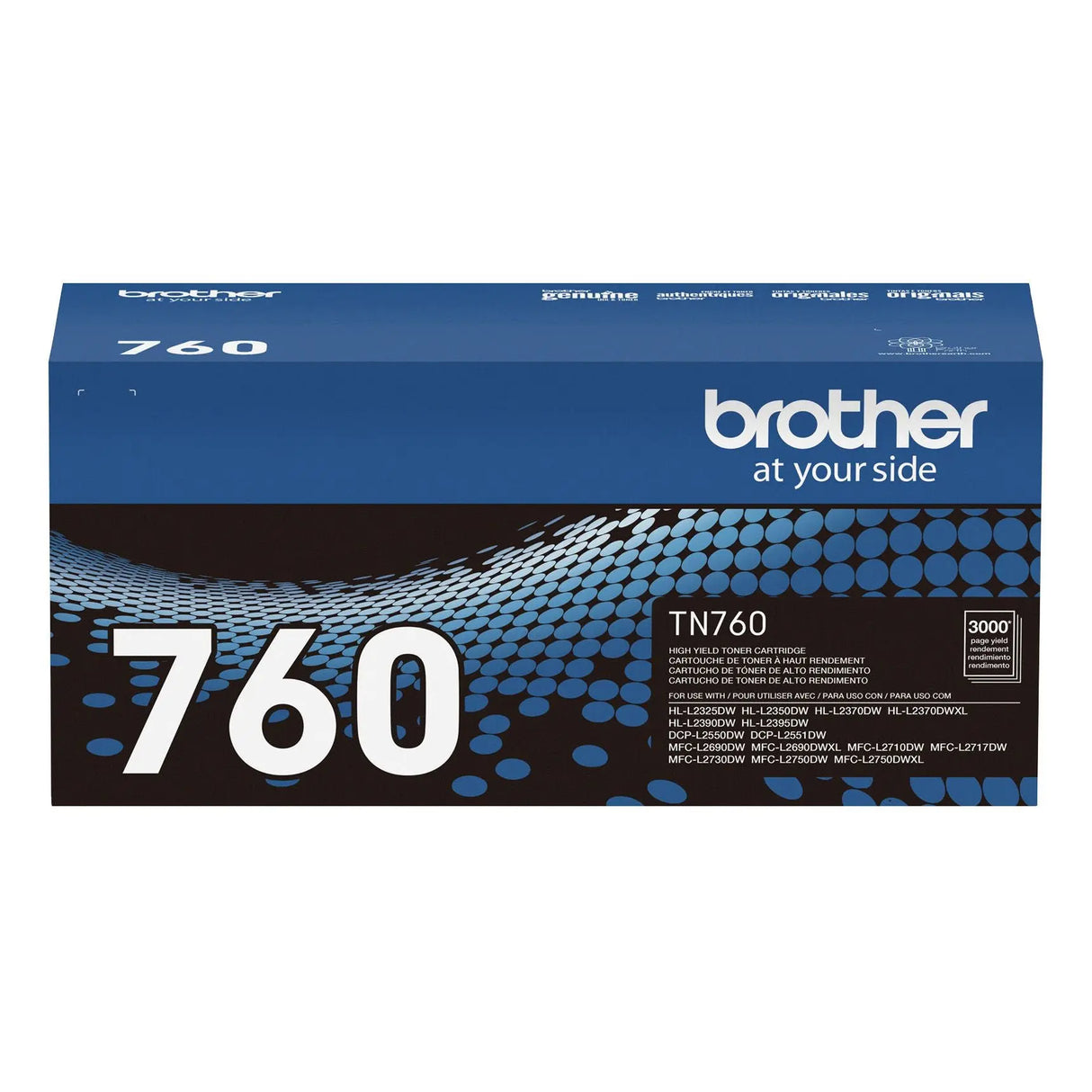 Brother TN-760 Toner Cartridge | High-Yield Black Ink for Crisp Laser Printing Brother