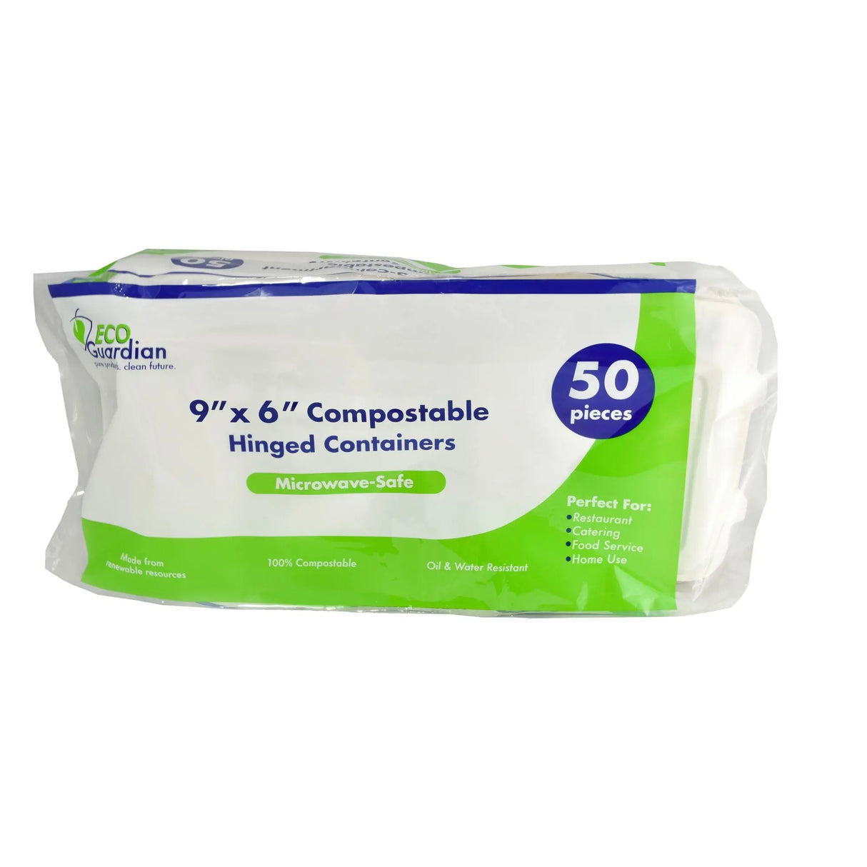 EcoGuardian Compostable Containers (50-Pack) | Eco-Friendly Meal Storage Eco Guardian