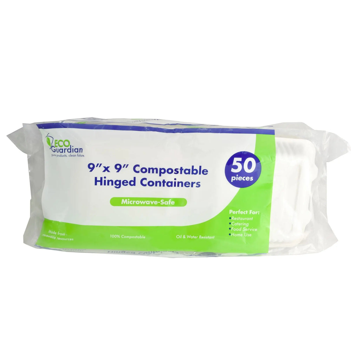 EcoGuardian Compostable Containers (50-Pack) | Eco-Friendly Meal Storage Eco Guardian