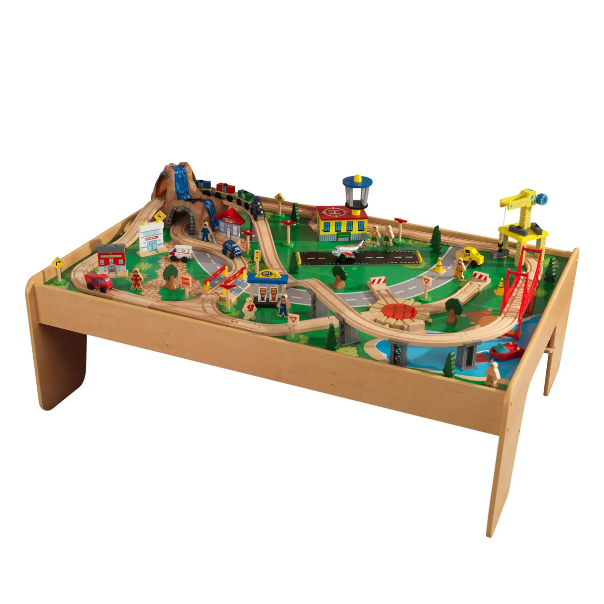 KidKraft Waterfall Mountain Train Set & Table | Interactive Wooden Playset KidKraft