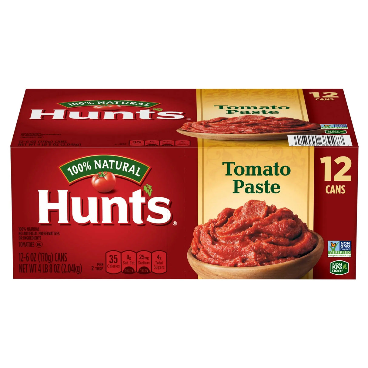 Hunt's Tomato Paste (6 oz Cans, 12-Pack) | Rich, Concentrated Tomato Flavor Hunt's