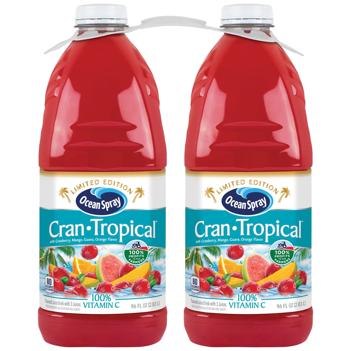 Ocean Spray Cran-Tropical Juice (2-Pack, 96 fl oz Each) | Exotic Blend of Cranberry & Tropical Fruits Ocean Spray