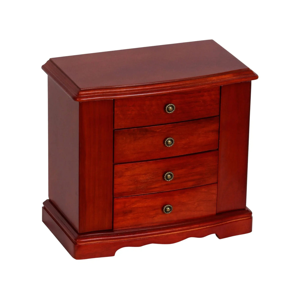 Mele & Co Harmony Jewelry Box | Cherry Finish Locking Storage Mele and Co.