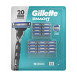 Gillette Mach3 Blade Refills (20-Pack) | Lubrication Strip for Smooth Shave Gillette