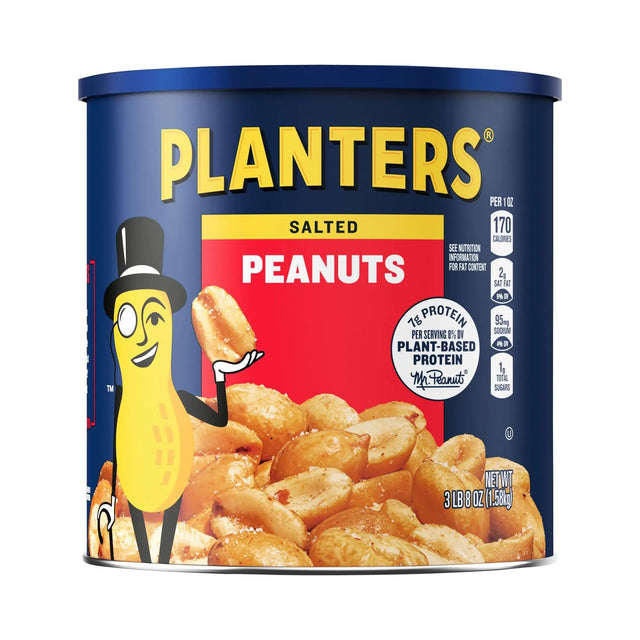 Planters Salted Peanuts (56 oz) | Roasted & Salted Classic Snack Planters