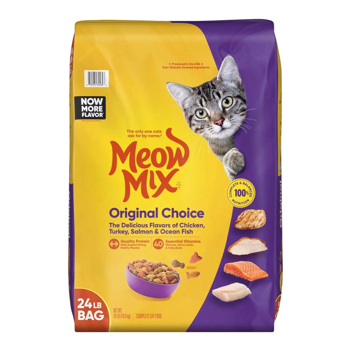Meow Mix Original Dry Cat Food (24 lbs) | Tasty Adult Feline Nutrition Meow Mix