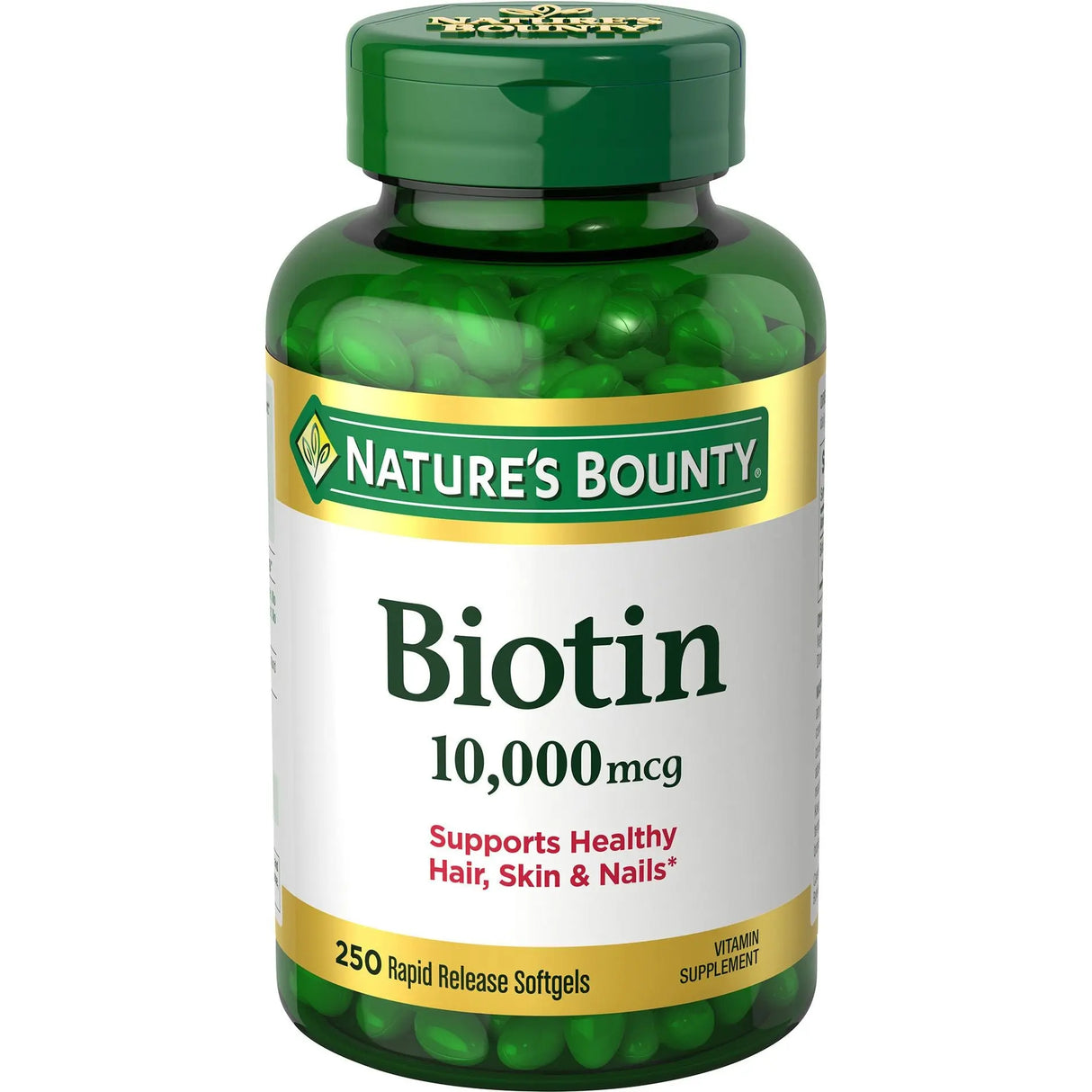 Nature's Bounty Biotin 10,000 mcg (250 ct.) | Supports Healthy Hair, Skin & Nails Nature's Bounty