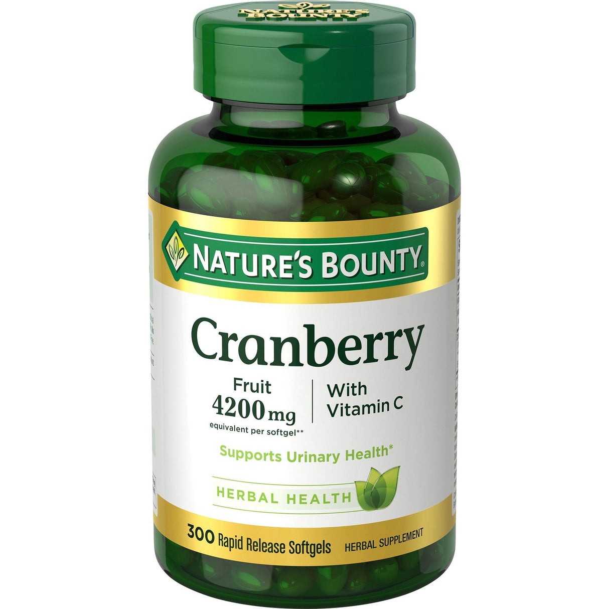 Nature's Bounty Cranberry Fruit 4200 mg Capsules (300 ct.) | Urinary Tract Health Support Nature's Bounty