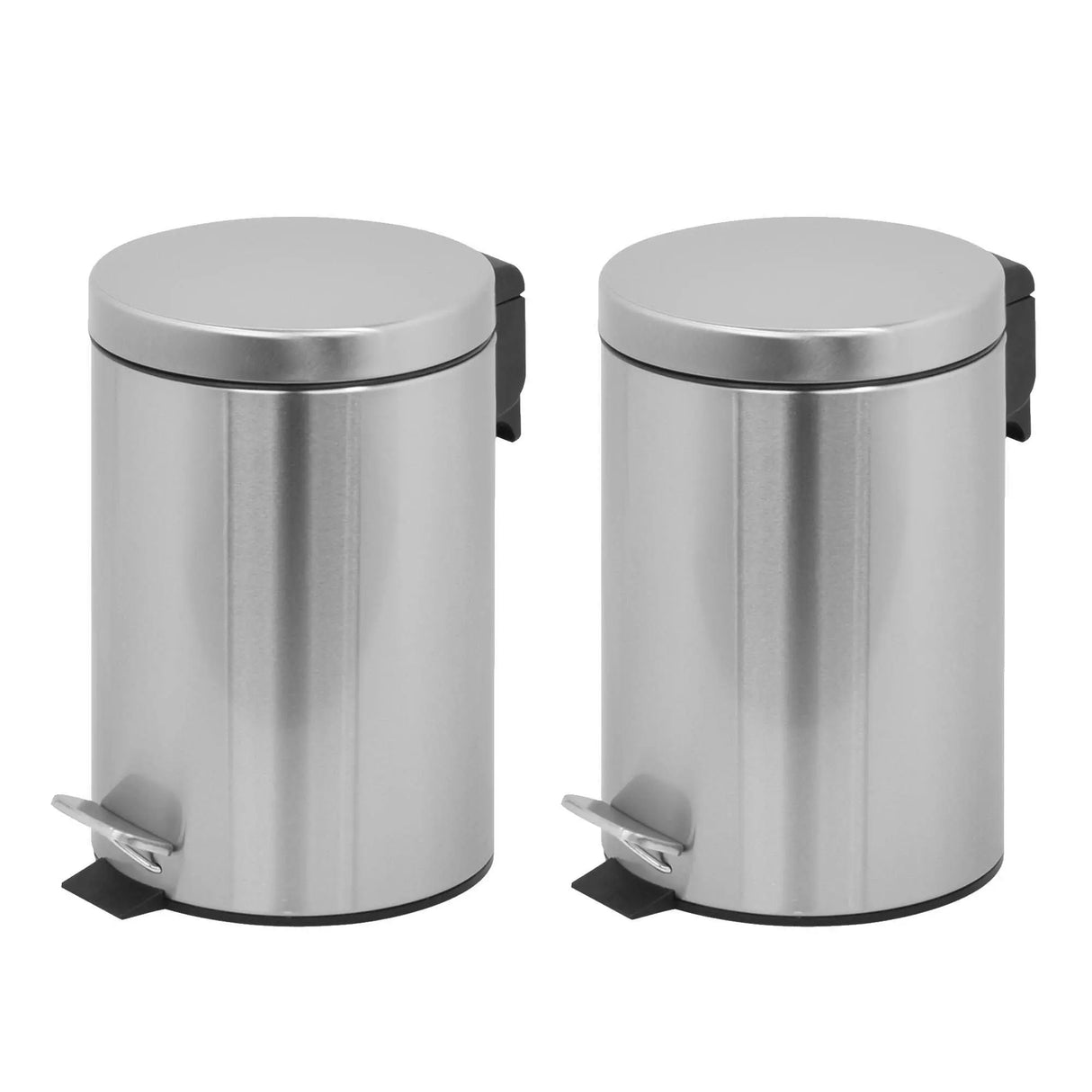Innovaze Round Pedal Bin Set (2-Pack, 6.6L Each) | Compact Trash Cans for Home or Office Innovaze