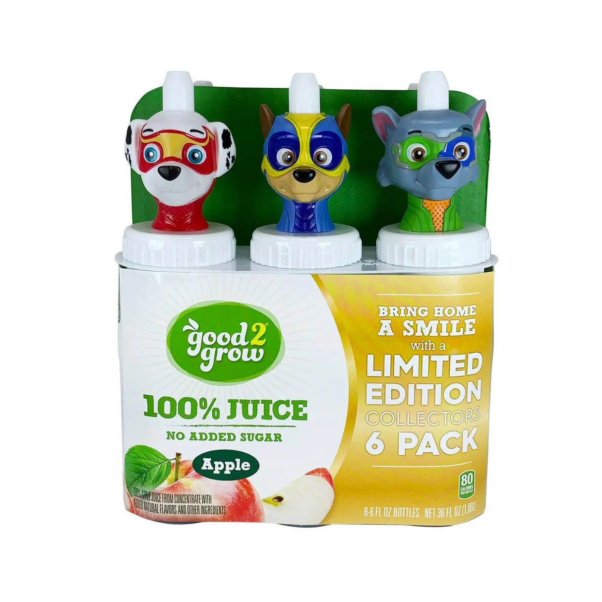 good2grow 100% Apple Juice Pack (6-Pack, 6 oz Each) | BPA-Free Collector Bottles good2grow