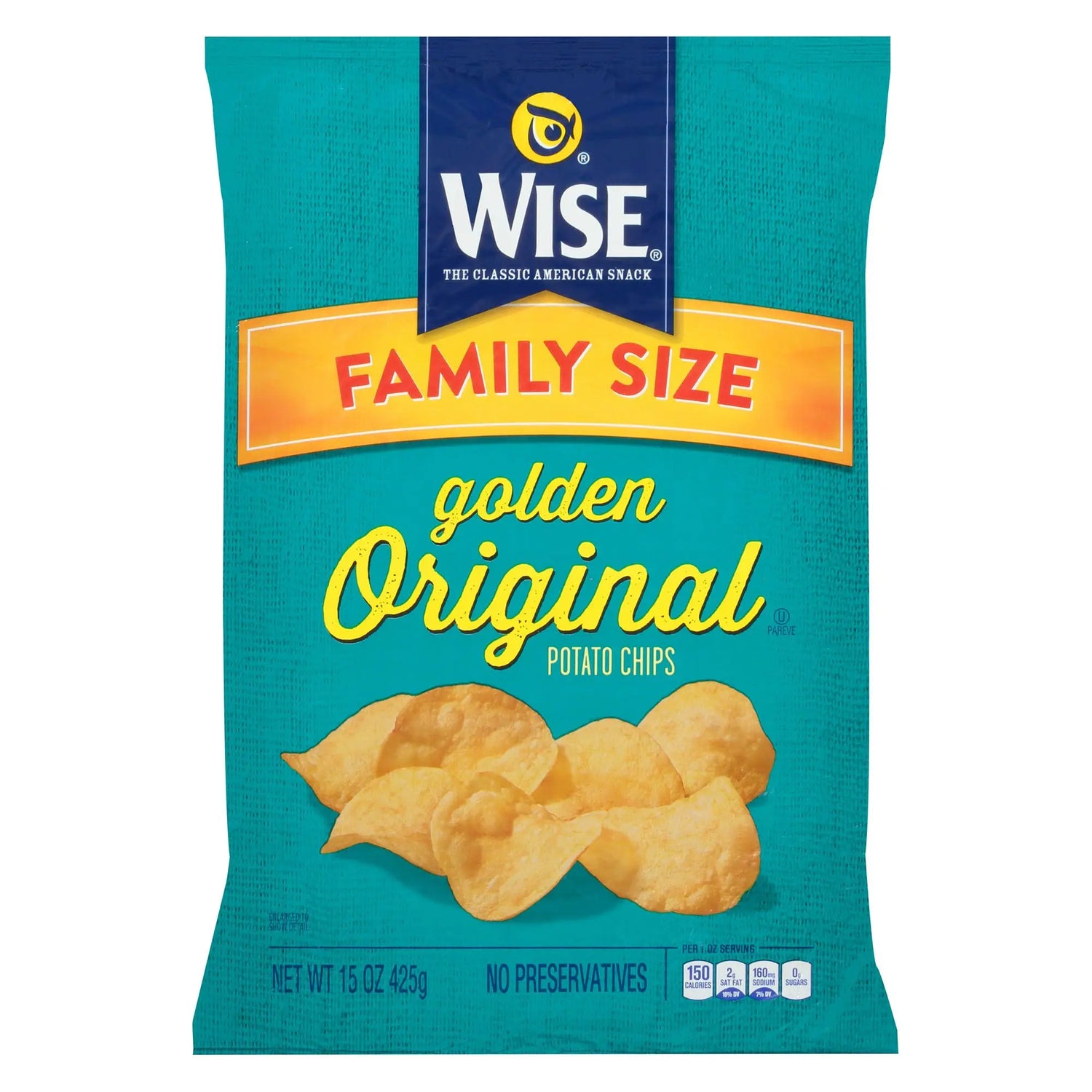 Wise All-Natural Potato Chips (16 oz Bag) | Classic Crunch with Simple Ingredients Wise