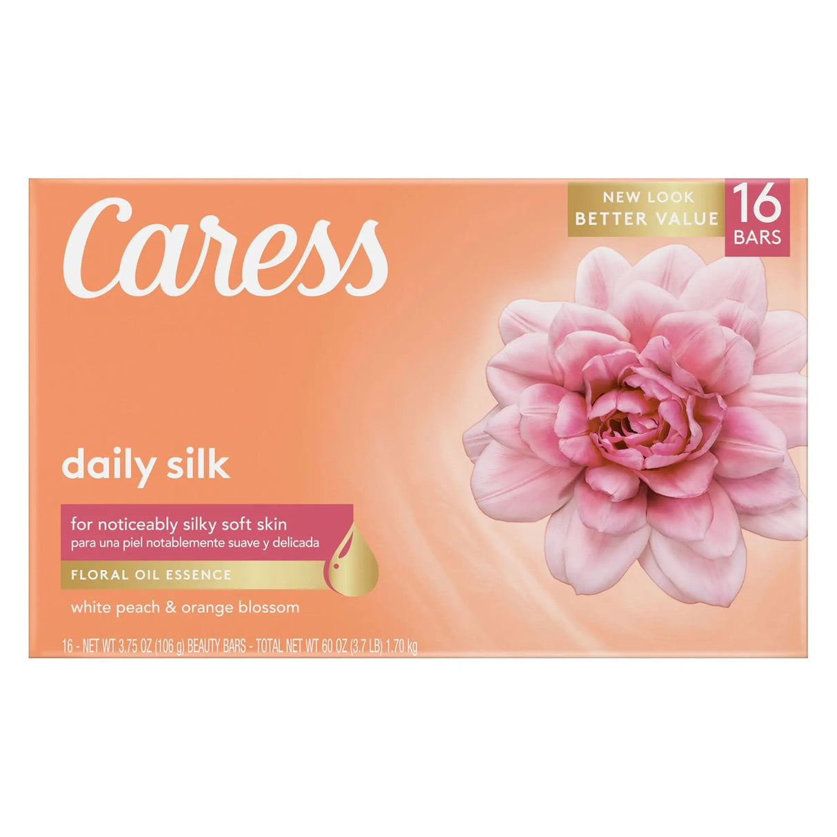 Caress Daily Silk Soap Bars (16 ct.) | Silky, Nourishing Cleansing Experience Caress
