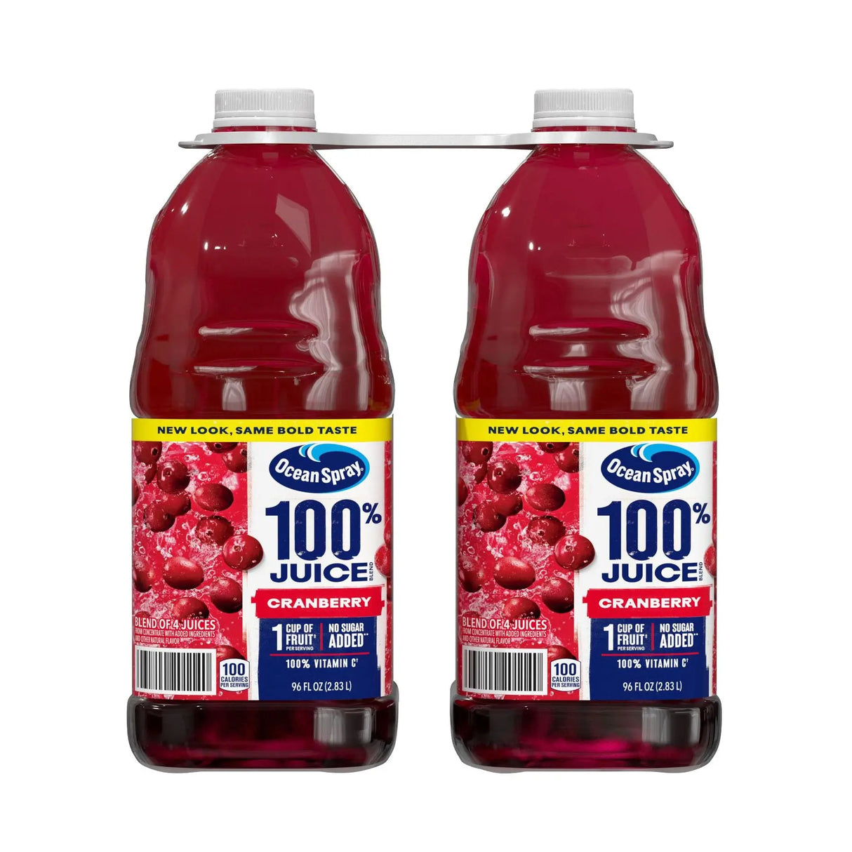 Ocean Spray 100% Cranberry Juice Blend (2-Pack, 96 fl oz Each) | Pure & Tart Refreshment Ocean Spray