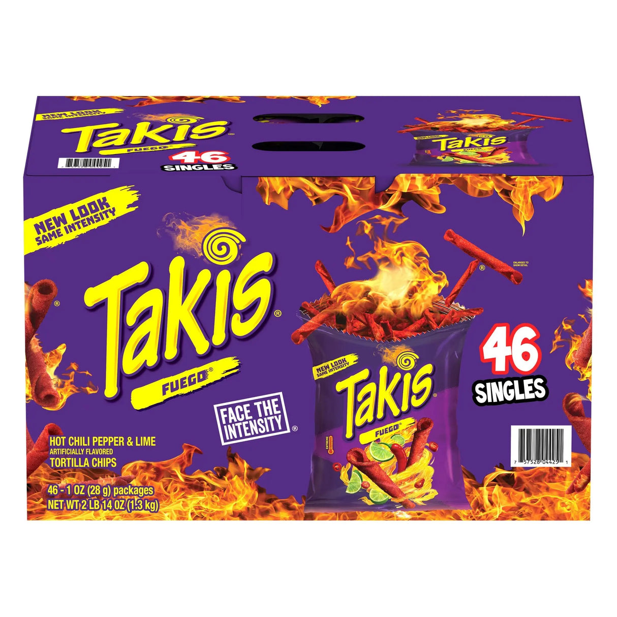 Takis Fuego Rolled Tortilla Chips (46-Pack, 1 oz Each) | Extra Spicy Crunch in Individual Packs Takis